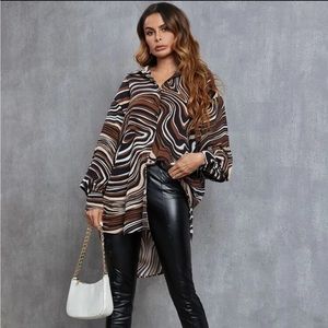 Oversized button top